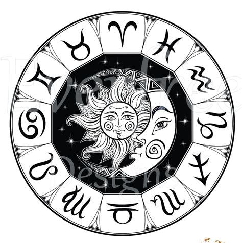 Zodiac Wheel Resin Foil Starsigns Resin Inlay Star Sign Etsy Canada