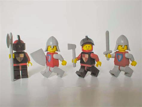 The Knights From Lego Set 6002 The Castle Mini Figures From 1983