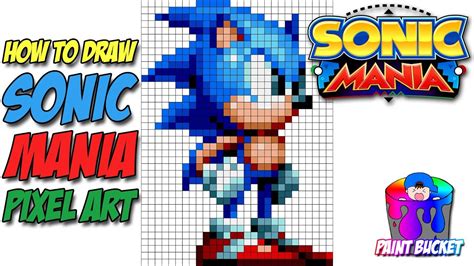 How To Draw Sonic The Hedgehog Chibi Sonic Mania Pixel Art Drawing