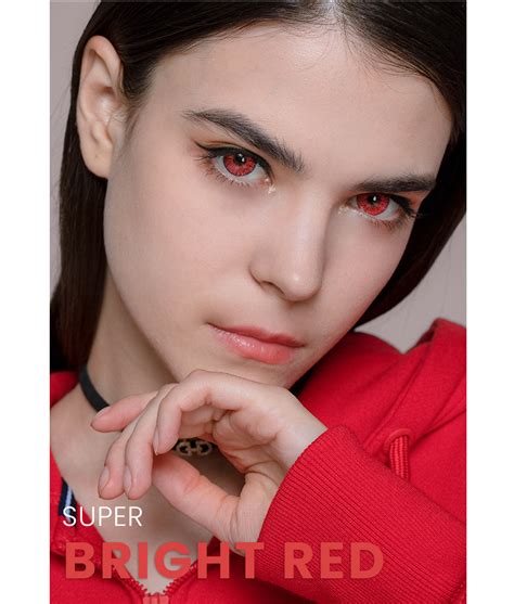 Super Bright Red Contact Lenses Yearly Usage