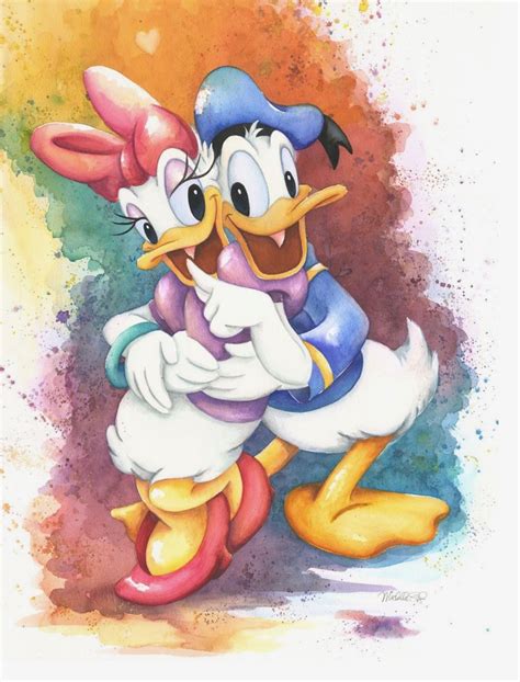 Donald Duck Date With Daisy Disney Fine Art Disney Expressions Disney Drawings
