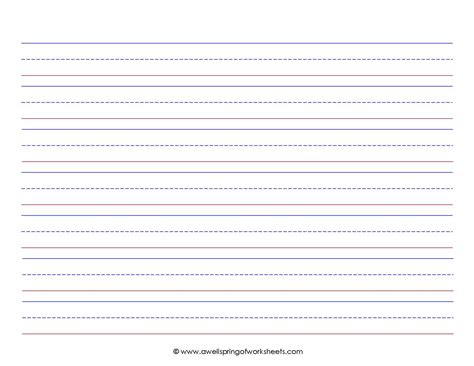 Lined Paper For Kindergarten Free Download Printable Templates Lab