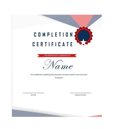 Quality certificate of completion template designs. 40 Fantastic Certificate of Completion Templates [Word ...