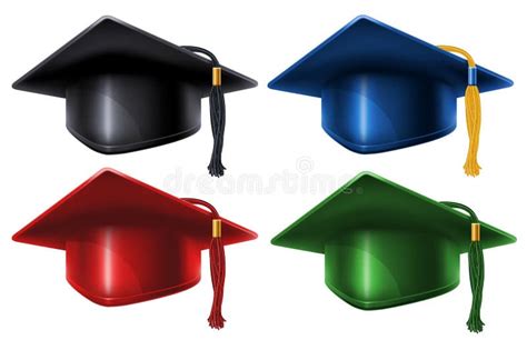 Colored Graduation Caps Stock Illustration Illustration Of Stars 5047692