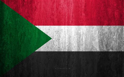 download wallpapers flag of sudan 4k stone background grunge flag africa sudan flag grunge
