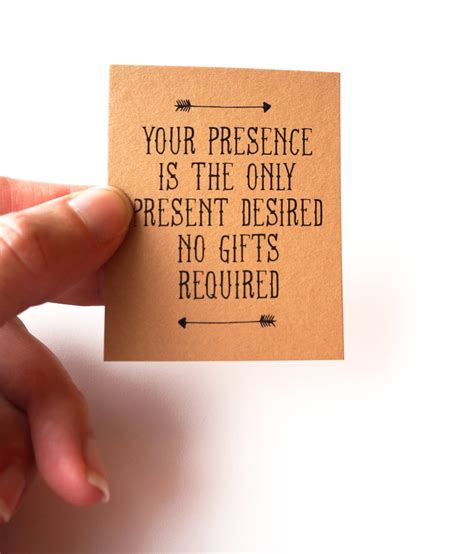 Your Presence is the Only Present Desired: No Gifts Invitation