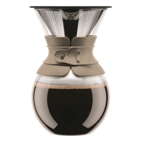 Bodum Pour Over Coffee Maker With Permanent Filter 1 L 34 Oz Sand