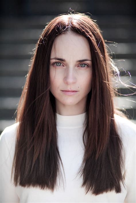Anna Snatkina Women Russian Actress Brunette Long Hair Blue Eyes Face
