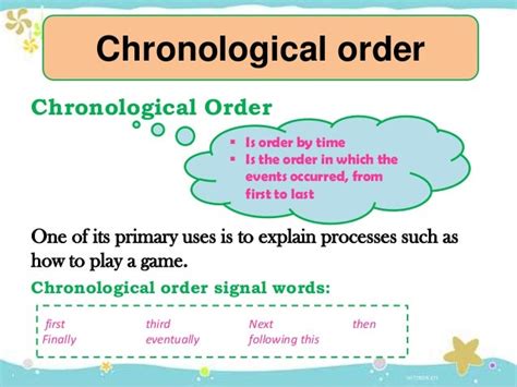 Essay Writing Chronological Order