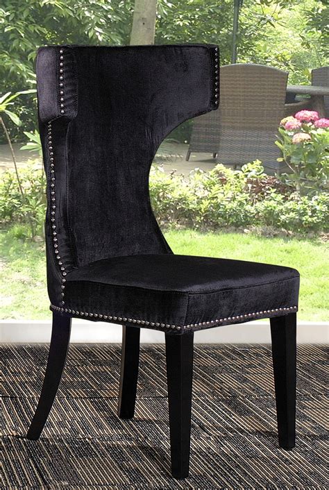 It's essential that you have dining chairs that are comfortable and our formal dining arm chairs and side chairs come in many different shapes, designs and fabrics ranging from floral patterned fabrics to leather. Alto Modern Black Fabric Dining Chair - Dining Chairs ...