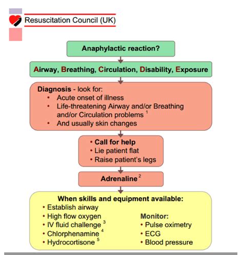 Anaphylaxis Flow Chart