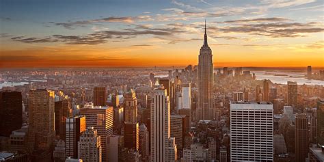 New York City Empire State Sunrise Wallpapers Hd