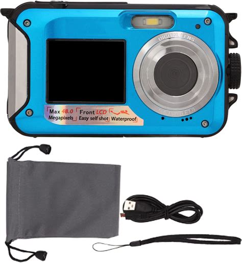 Qiilu Underwater Cameras Full Hd 2 7k 48mp 10ft Waterproof Underwater Digital