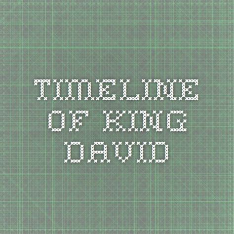King David Timeline Bible References Bdaaustralian