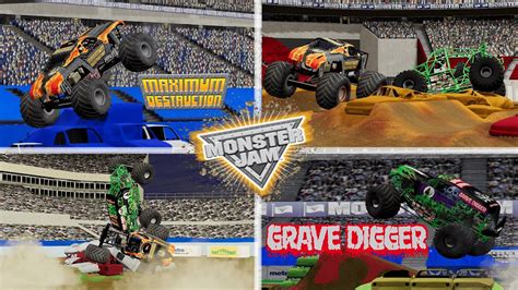 Grave Digger And Maximum Destruction Crashes And Saves Compilation