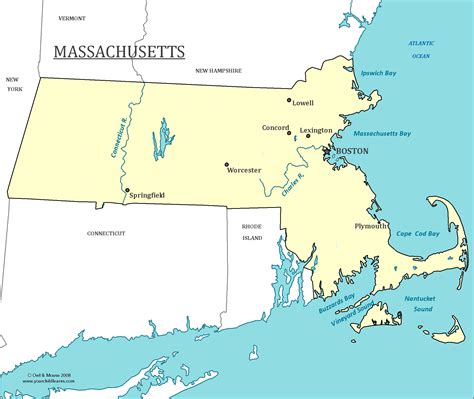 Massachusetts State Map Map Of Massachusetts And Information About