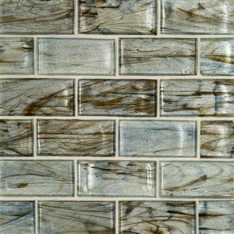 Aurora Sky 2 X 3 In Brick Glass Mosaic 12in X 12in 100550631 Floor And Decor Stone