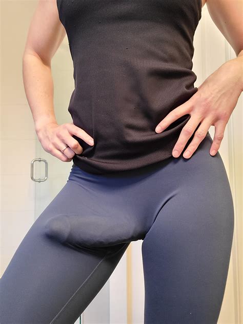 Blue Yoga Pants Bulge PBR