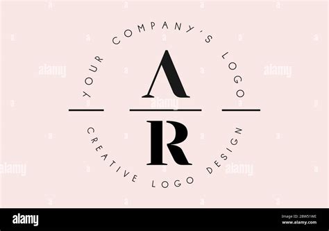 Letters Ar A R Logo Set As A Stamp Or Personal Signature Simple Ar