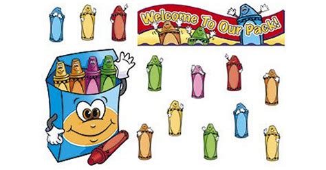 Welcome To Our Pack Crayons Bulletin Board Set Nst3004 North Star
