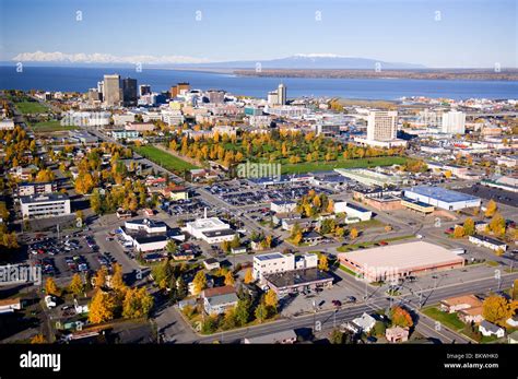Down Town Anchorage An Aerial View Of This Largest City In Alaska