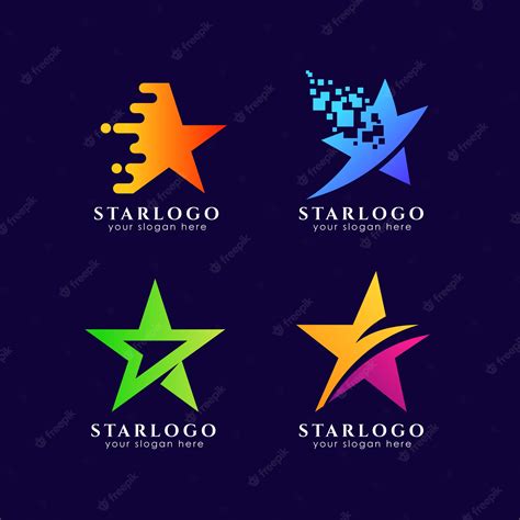 Plantilla De Logotipo Estrella Colorida Vector Premium