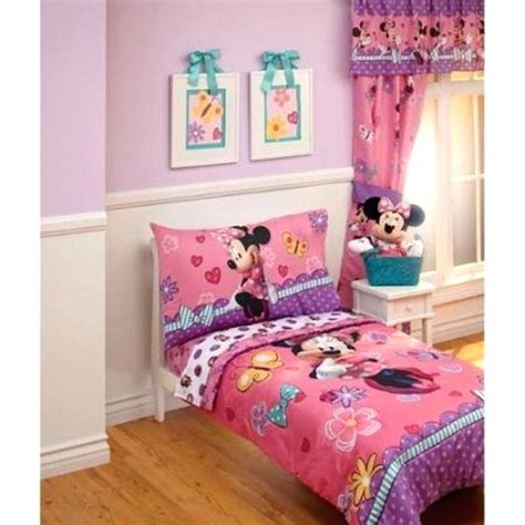 The bedroom looks pretty simple with quite a bit of furniture. Toddler Minnie Mouse Bedroom Set Disney Baby Girls ...