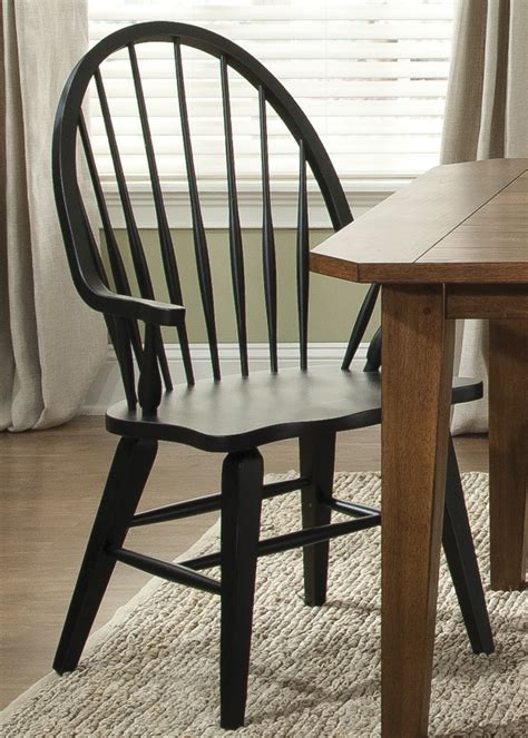 Modway amble windsor spindle back elm wood kitchen and dining room chair in black. Hearthstone Black Windsor Back Arm Chair from Liberty (482 ...
