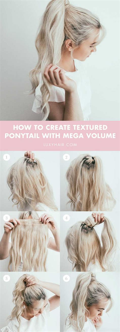 How To Get A Longer Thicker Ponytail Instantly Luxy Hair