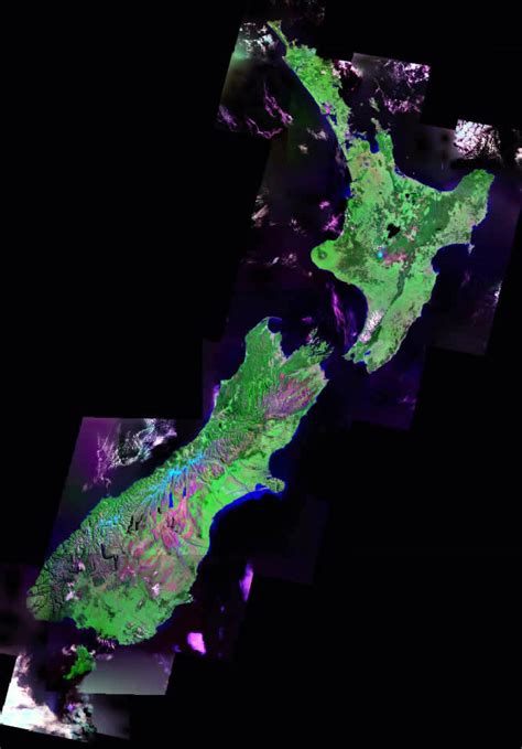 Satellite Map Of New Zealand New Zealand Satellite Map