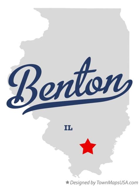 Map Of Benton Franklin County Il Illinois