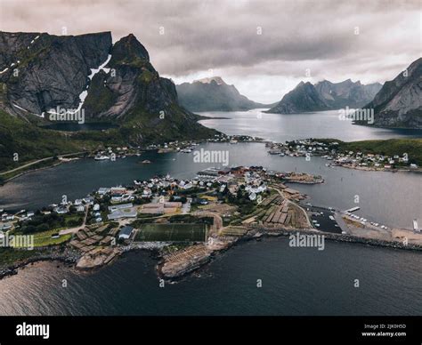 The Town Of Reine In The Lofoten Islands In Norway Stock Photo Alamy