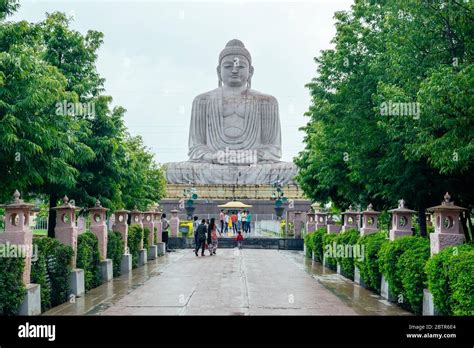 Great Buddha Statue Near Mahabodhi Temple In Bodh Gaia Bihar State Of