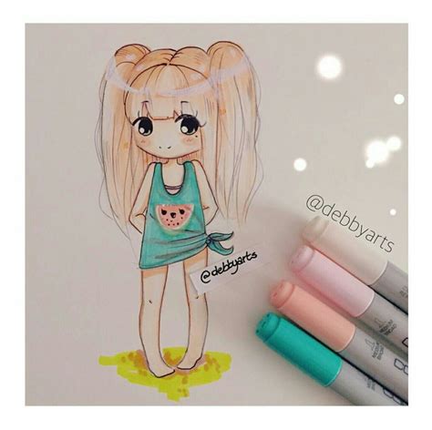 Cute Little Anime Character Girly Art Chibi Beautiful Drawings