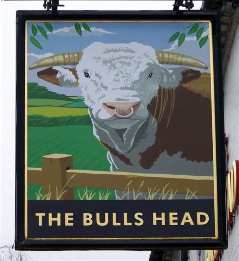 Sign For The Bulls Head © Maigheach Gheal Cc By Sa20 Geograph
