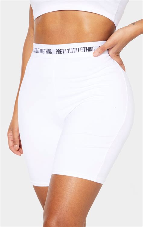 prettylittlething shape cream cotton cycling shorts prettylittlething