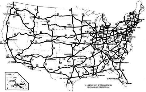 Federal Interstate Highway System Map Source Us Government