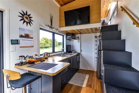 Retirees Sleek Diy Off Grid Tiny House Has Its Own Coffee Bar