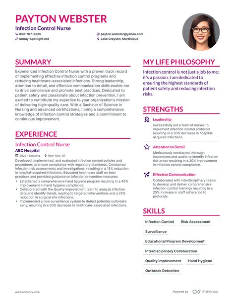 3 Successful Infection Control Nurse Resume Examples And Writing Tips