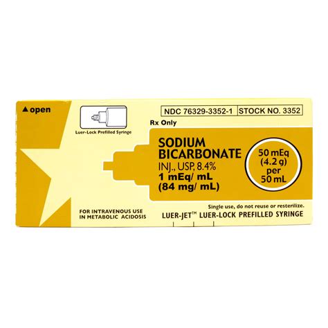 Sodium Bicarbonate 84 50meq Luer Jet Ll 50ml Syringe Mcguff