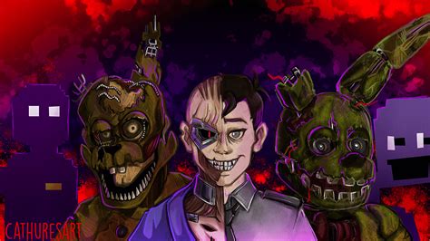 Many Faces William Afton Scraptrap Springtrap By Me R