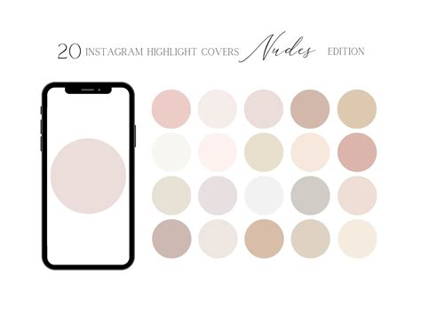 Nude Highlight Covers For Instagram Graphic By Business Chic Studio
