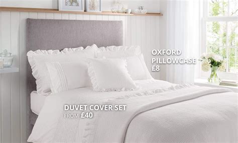 Grace White Bedding Collection Dunelm White Bedding Bed Bedding