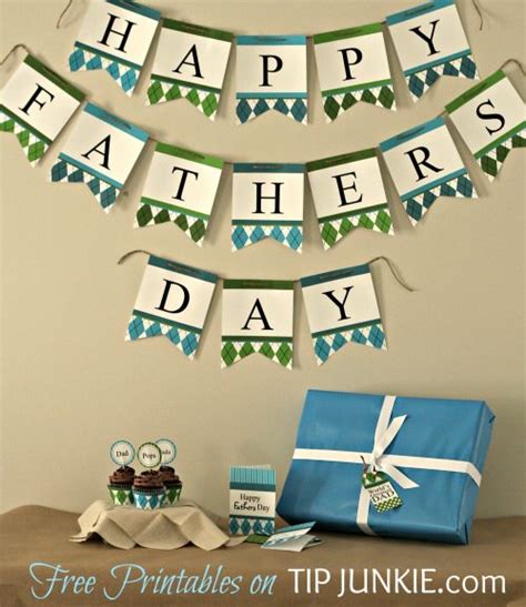 Happy Fathers Day Printable Decor Kit Free Printables Tip Junkie