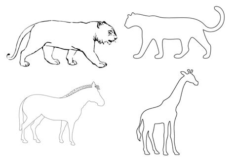 Top 176 Wild Animals Outline Images