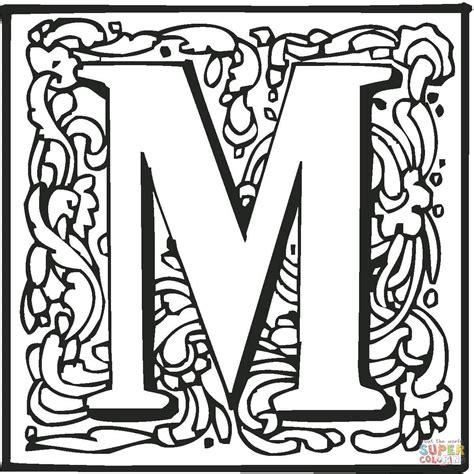 Letter M Colouring Sheets