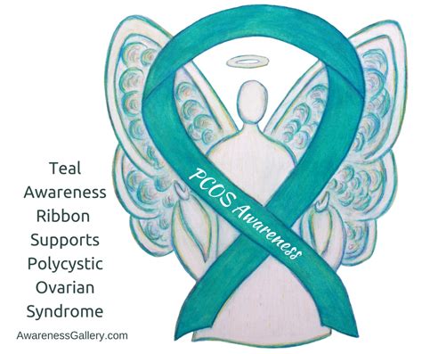 Awareness Angels Art Project Polycystic Ovary Syndrome Or Pcos Teal Ribbon And September