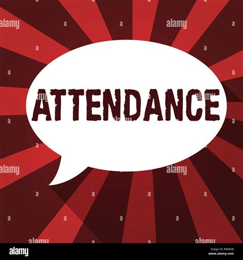 Word Writing Text Attendance Business Concept For Going Regularly