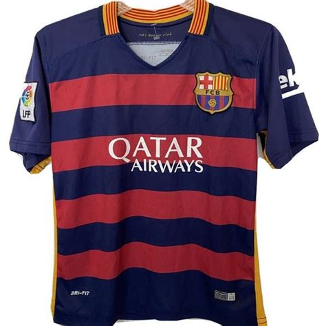 Lionel Messi 10 Barcelona 2015 Home Football Kit Soccer Etsy