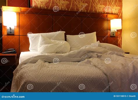 Unmade Bed Stock Image Image Of Messy Slept Unmade